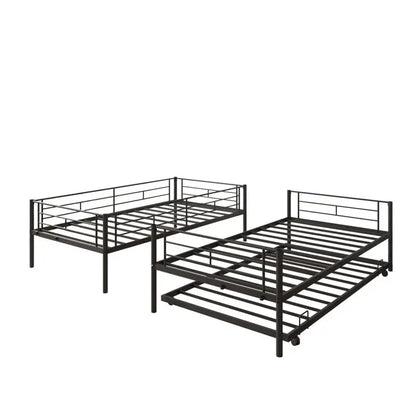 Segmart Metal Twin Bunk Beds with Trundle Bed for Kids Adults Teens
