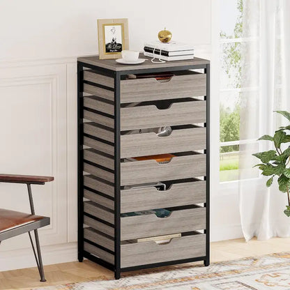 Wooden Storage Cabinet Organizer with 5 and 7 Drawer Options
