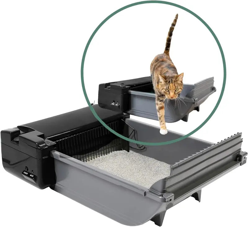Pet Zone Self-Cleaning Cat Litter Box, Automatic Odor Control, Easy Maintenance, Quiet Motor, Ideal for Medium Cats