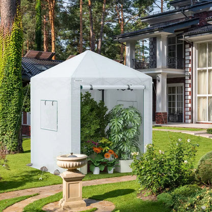 WORKPRO 8′ × 6′ Freestanding Portable Greenhouse  Easy-Assembly Growing Tent