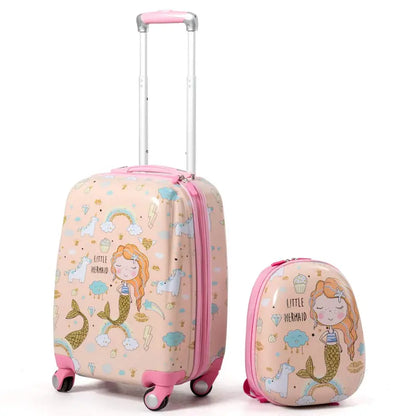 Kids’ Travel Luggage Set  12-Inch and 18-Inch Carry-On Suitcases Designed for Young Travelers