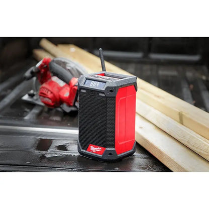 M12 12V Lithium-Ion Cordless Bluetooth/AM/FM Jobsite Radio  5.0 Ah & 2.5 Ah Batteries, Charger Included