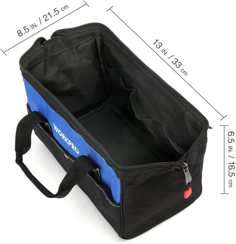 WORKPRO 13-Inch Wide-Mouth Tool Tote Bag