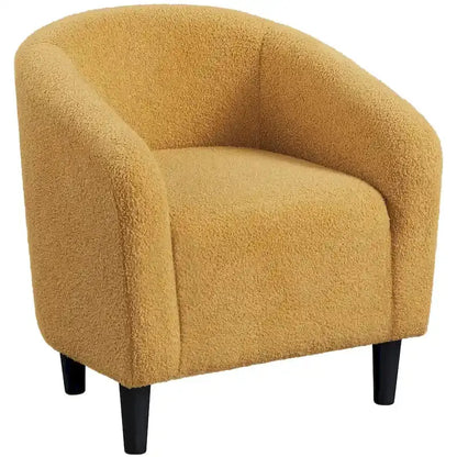 Yaheetech Barrel Accent Chair  Upholstered Club-Style Armchair for Living Spaces