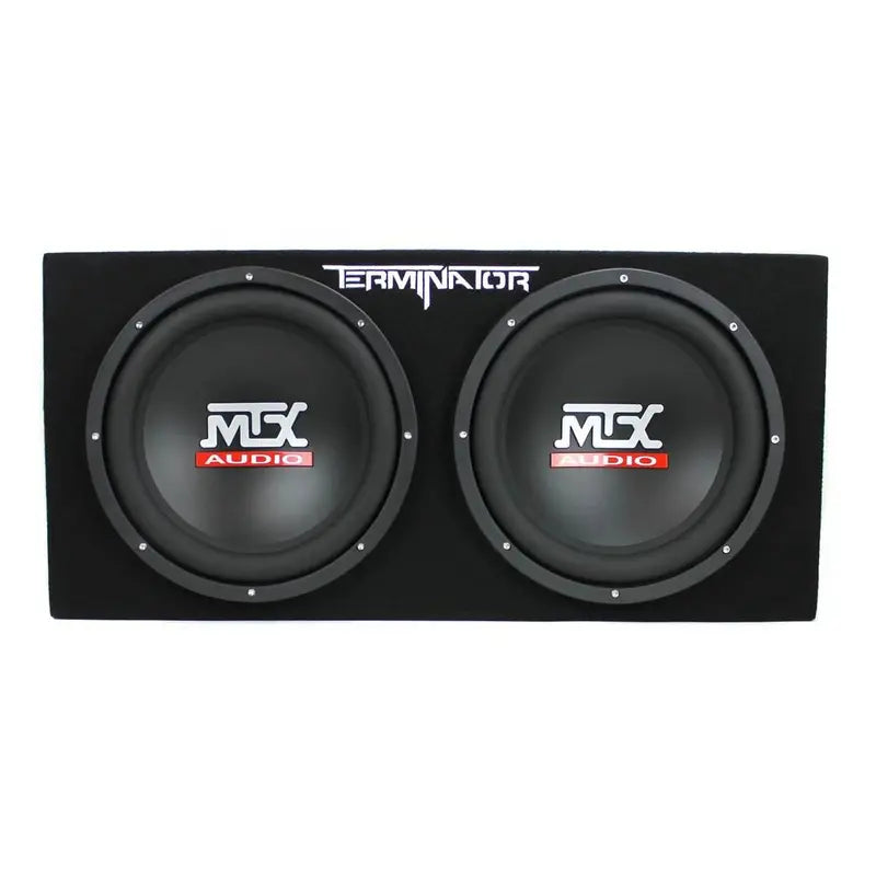 MTX TNE212D 12″ 1200W Dual Subwoofer Box with 1500W Monoblock Amplifier & 2-Farad Capacitor