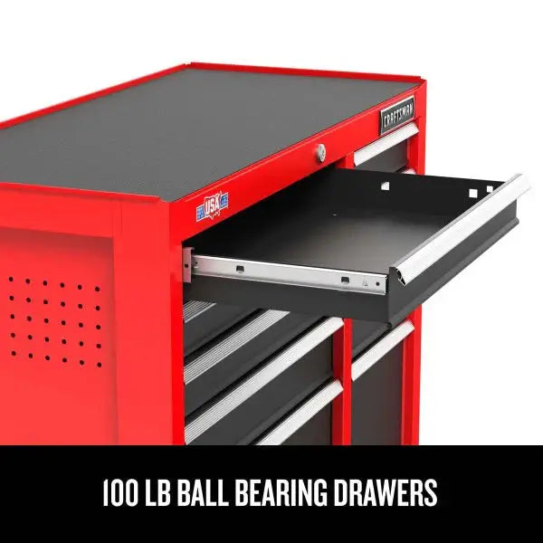 2000 Series Rolling Tool Cabinet  26″W × 36.5″H 5-Drawer Red Steel Storage Unit on Casters