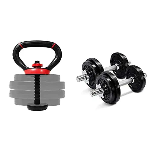 Yes4All Adjustable Dumbbells Set 60 lbs with Connector, Cast Iron Plates, Chrome Handles, Star-Lock Collars, 5-Year Warranty