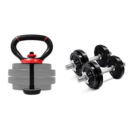 Yes4All Adjustable Dumbbells Set 60 lbs with Connector, Cast Iron Plates, Chrome Handles, Star-Lock Collars, 5-Year Warranty