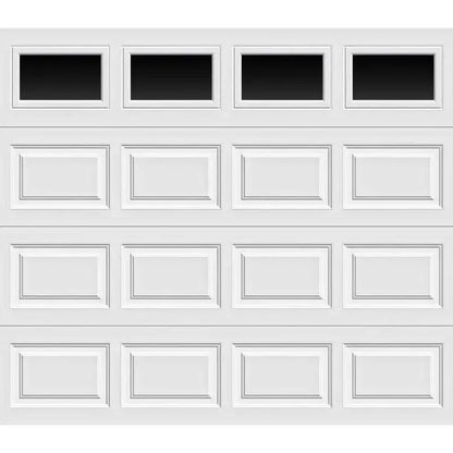 Classic Collection Insulated 8′ x 7′ Garage Door  R-6.5 Thermal Rating with Clear Pane Windows