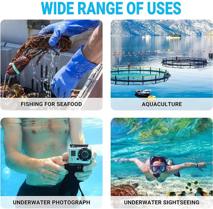 DGLUYUDV Rechargeable Scuba Air Compressor  5-Hour Battery Life, Waterproof Diving Ventilator