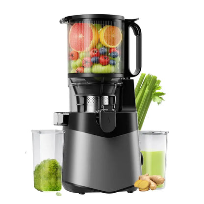 Low-Speed Cold Press Juicer (400W, 50 RPM) with Reverse Function & Safety Lid Lock