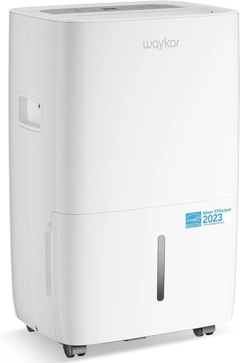 Waykar 2,000 Sq. Ft. Dehumidifier  Auto/Manual Drain Options, 0.66-Gallon Tank, Compact Design for Home & Basement Use