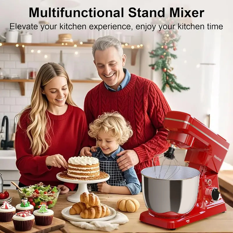 10-Speed Stand Mixer  6-Quart Tilt-Head Model with 8-in-1 Splash Guard and Dishwasher-Safe Attachments