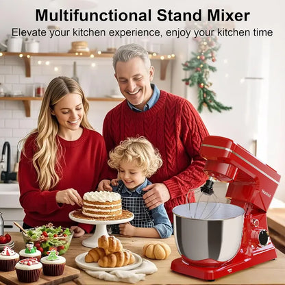 10-Speed Stand Mixer  6-Quart Tilt-Head Model with 8-in-1 Splash Guard and Dishwasher-Safe Attachments