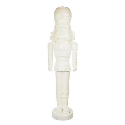 Holiday Time Animated White Nutcracker Blow Mold  75-Inch Tall Holiday Decor with Motion & Light Effects