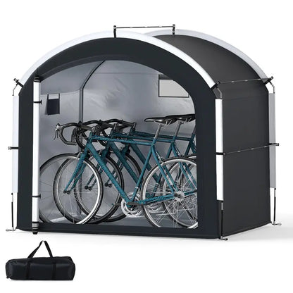 7.2 x 4.9 FT Outdoor Bike Storage Shed with Waterproof 210D Oxford Fabric Cover