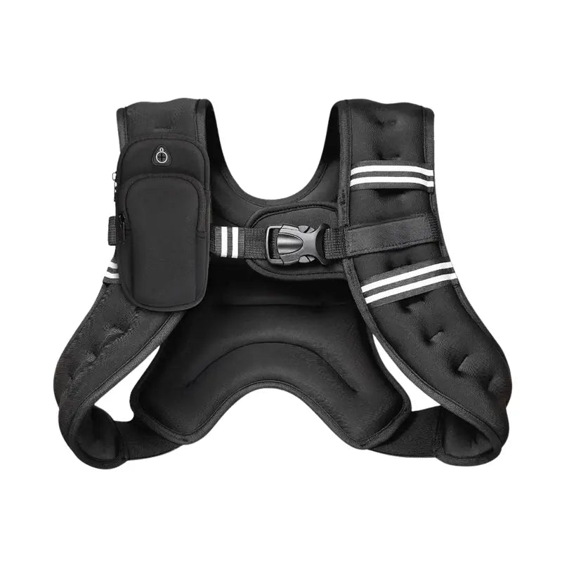 Adjustable Neoprene Weighted Vest with Reflective Trim & Multi-Use Pockets
