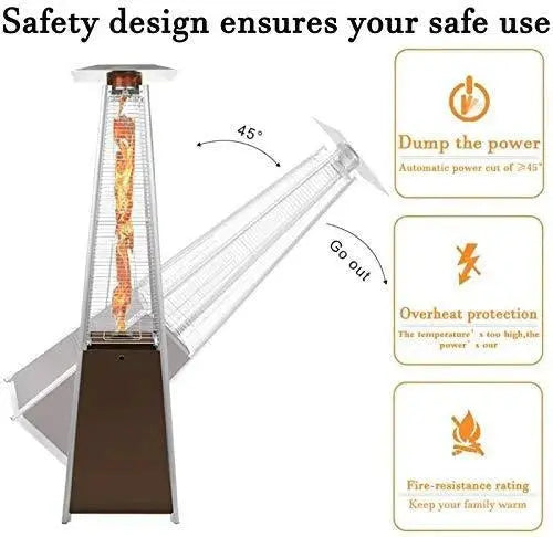 Dual Pyramid Propane Patio Heater Set  42,000 BTU Tower Heaters for Extended Outdoor Comfort