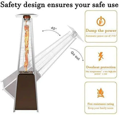 Dual Pyramid Propane Patio Heater Set  42,000 BTU Tower Heaters for Extended Outdoor Comfort