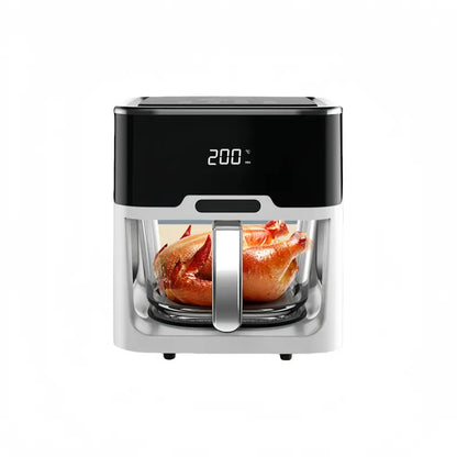 5L Voice-Activated & Touch-Controlled Air Fryer  Sleek White Finish