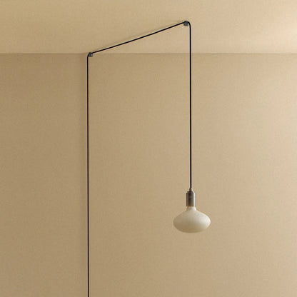 Oval Plug-In Pendant in Graphite