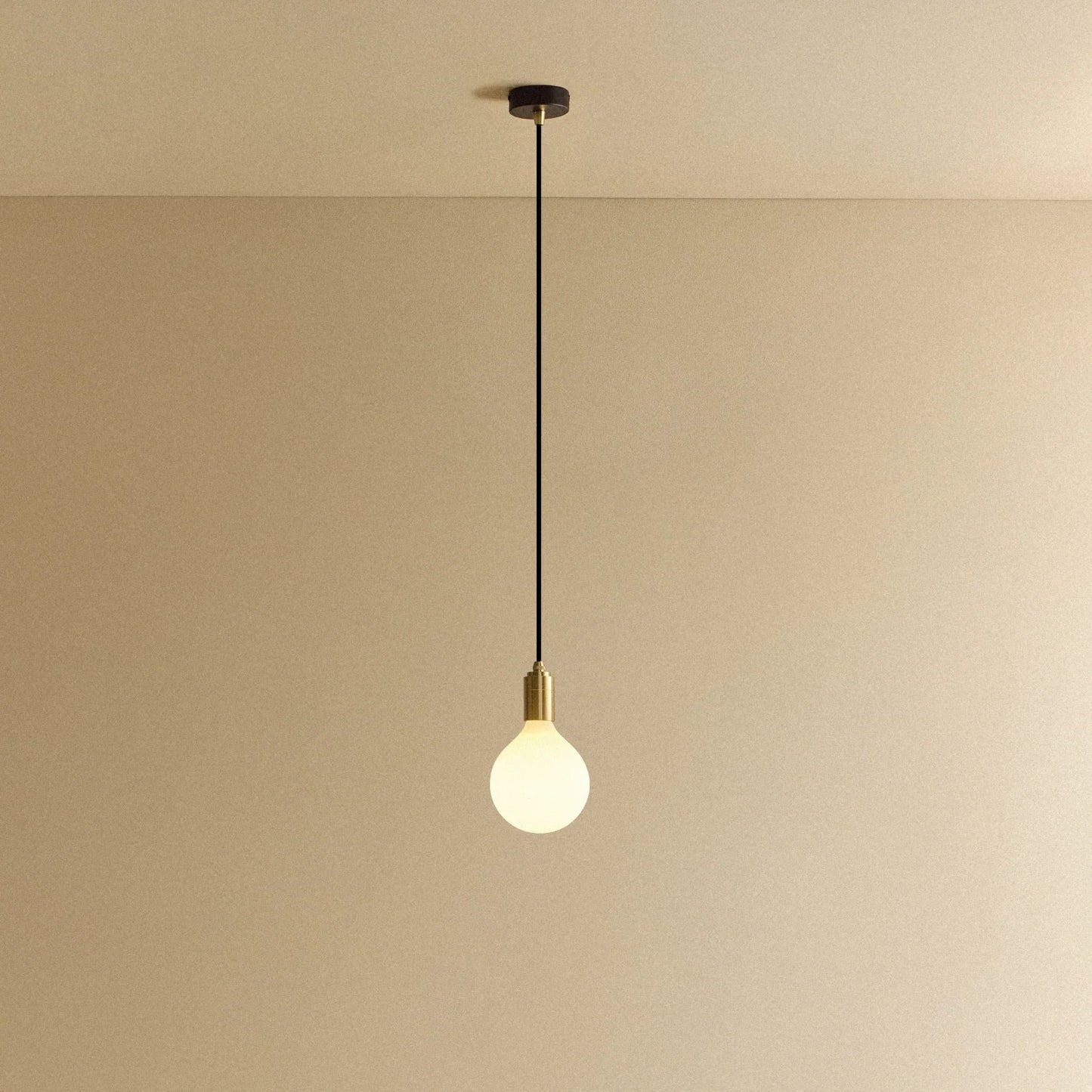 Porcelain III Pendant Light in Brass