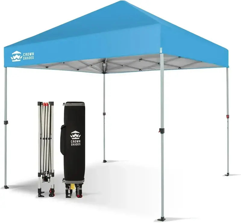 10×10 One-Click Pop-Up Awning  Silver-Coated Sunshade Canopy for Beach, Picnic & Outdoor Events