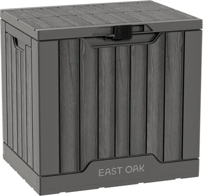 EAST OAK 60-Gallon Resin Deck Box  All-Weather Indoor/Outdoor Storage Bin with Waterproof Design