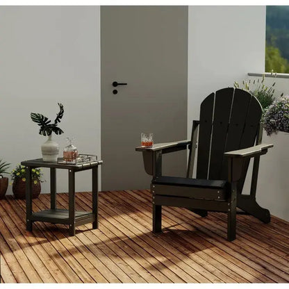 All-Terrain Folding Adirondack Patio Chair with Integrated Cup Holder  Outdoor Leisure Seat