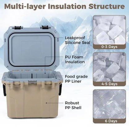 53-Quart Ultra-Lightweight Injection-Molded Cooler with Ergonomic Handles & Bottle Opener