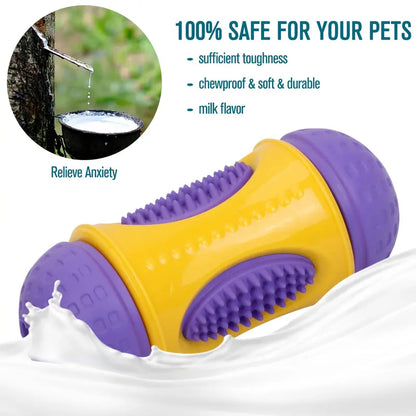 Toplive Dog Chew Toys for Aggressive Chewers, Puppy Teething Chew Toy Tough Dog Toys With Natural Rubber for Small Medium Large Breeds, Teeth Cleaning and Gum Massage for Small Medium Large Dog Purple