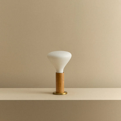 Knuckle Table Lamp in Oak + Noma