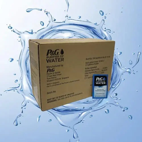 Procter & Gamble Purifier of Water Packets  240 Emergency Water Purification Tablets for Camping & Disasters