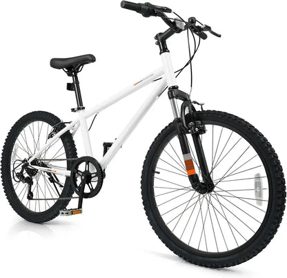 Kids’ 20- and 24-Inch Mountain Bike  6-Speed Drivetrain with Front Suspension Fork