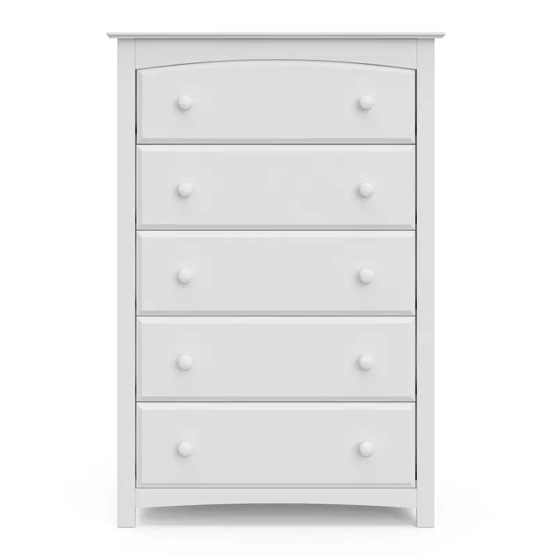 Kenton 5-Drawer Modern White Vertical Dresser