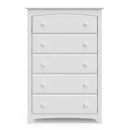 Kenton 5-Drawer Modern White Vertical Dresser