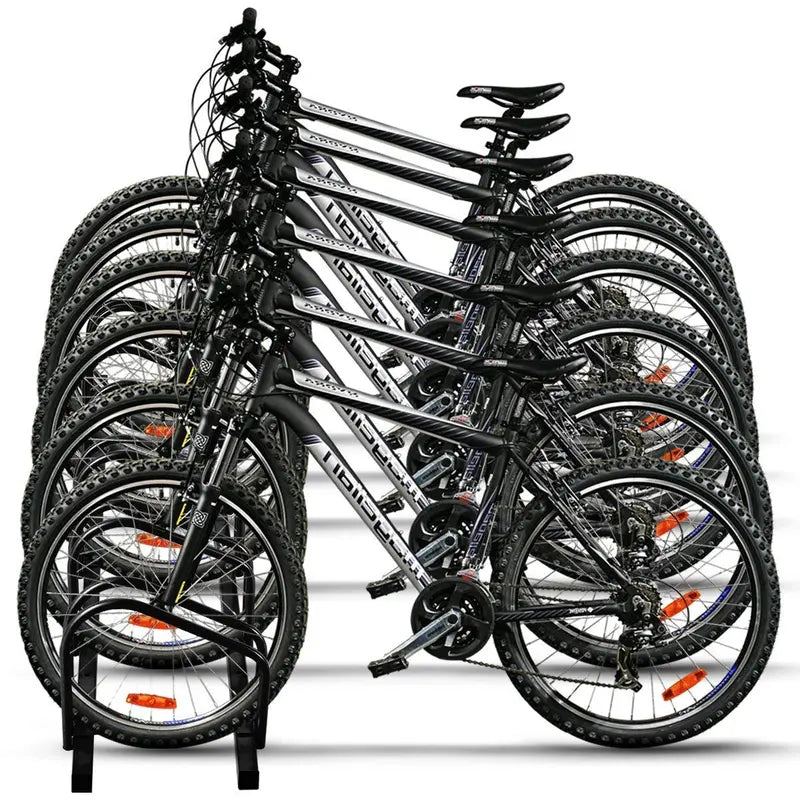 Freestanding Bike Parking Stand for Secure Home or Garage Bicycle Storage