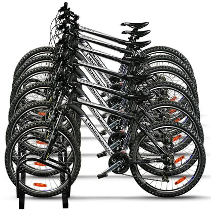 Freestanding Bike Parking Stand for Secure Home or Garage Bicycle Storage