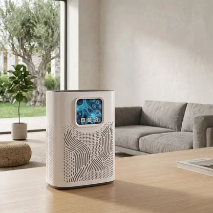 Large-Capacity Air Purifier  Covers 2400 Sq Ft, HEPA + Dual-Cycle Filtration