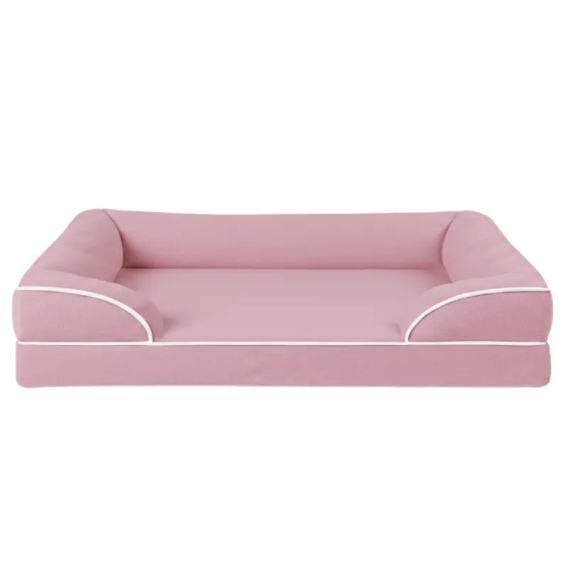 Orthopedic Pet Bed with Memory Foam Core, Protective Bolsters, and Removable Cover
