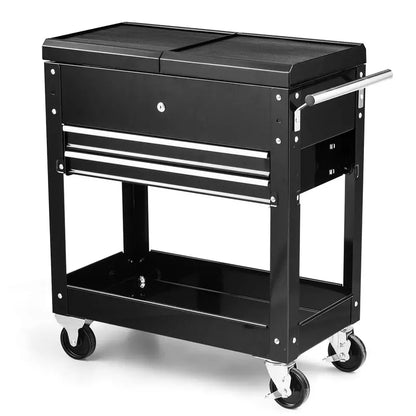 Rolling Tool Cabinet on Casters  Heavy-Duty Steel Storage Cart with Multiple Drawers