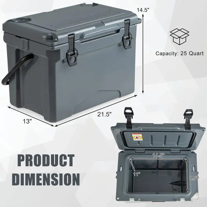 Heavy-Duty Insulated Hard-Sided Cooler with Portable Handles