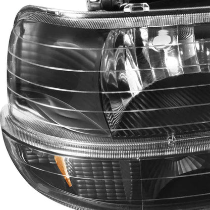 Chevy Suburban/Tahoe 2000-2006 Black Headlights & LED Tail Lights Set, DOT Approved