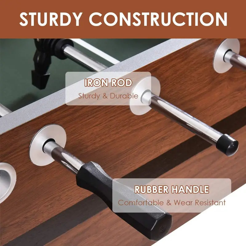 Full-Size Adult Foosball Table  54-Inch Regulation-Style Game Table with Dual Balls