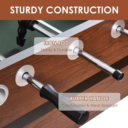 Full-Size Adult Foosball Table  54-Inch Regulation-Style Game Table with Dual Balls