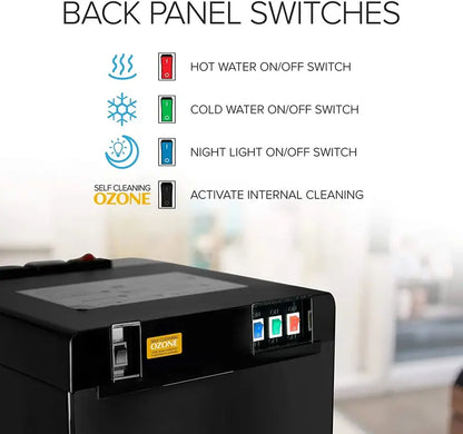Brio Bottom-Loading Water Cooler with Three-Temperature Dispensing and Self-Cleaning Function