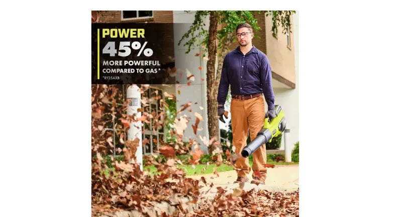 RYOBI 40V HP Cordless Leaf Blower  Brushless Motor, 730 CFM & 190 MPH Air Speed, Ultra-Quiet 57 dB with Dual 4.0Ah Batteries and Charger