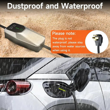 Portable 32A EV Charger for Home Use  NEMA 14-50 Plug, 26-Foot Cable, Supports Level 1 & Level 2 Charging (7.68 kW)