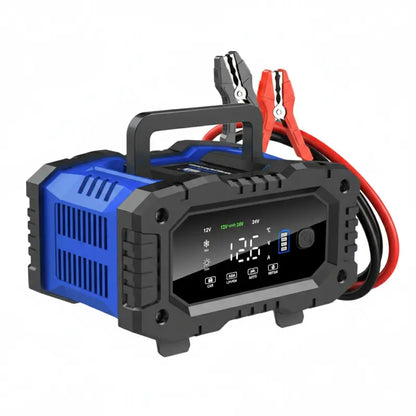 Dual-Mode 12V/24V Battery Charger  20A/10A Auto-Sensing with LCD Interface