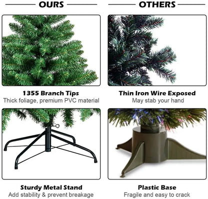 Easy-Assembly Artificial Douglas Fir Christmas Tree for Indoor or Outdoor Use